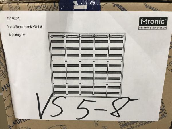 F-Tronic Verteilerschrank 5-feldrig, 8-reihig, 480 Module, HxBxT: 1250x1300x210mm , VS5-8 (7110254)